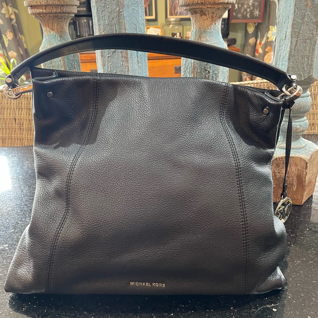 Michael Kors Black Soft Leather Hobo Handbag